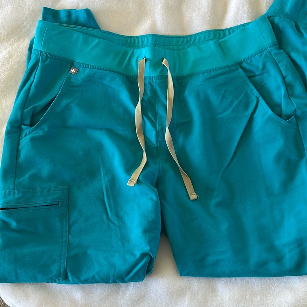 Figs Teal Zamora Jogger Scrub Pants size L - Picture 5 of 7